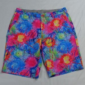 HRESKI Golf 34 x 10"‎ Splatter Loud Print Tech Performance Flex Shorts